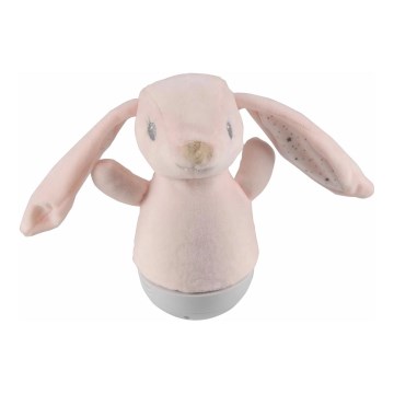 Kleine LED-RGB-Nachtleuchte für Kinder mit Melodie 3xAAA/5V Häschen