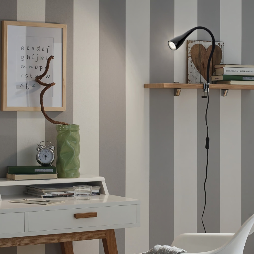 Klemmleuchte 1xGU10/3W/230V schwarz