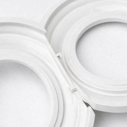 Kliklap - Doppelte Retro-Steckdose für den Haushalt mit Rahmen 230V schneeweiß