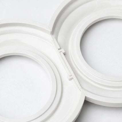 Kliklap - Doppelter Retro-Einpolschalter mit Rahmen Nr. 1, schneeweiß