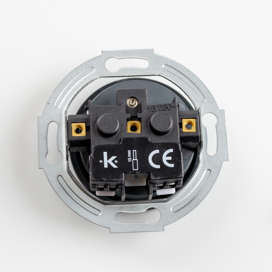 Kliklap - Dreifach-Retro-Steckdose für den Wohnbereich mit Rahmen 230V Anthrazit