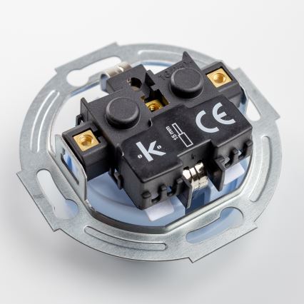 Kliklap - Dreifach-Retro-Steckdose für Zuhause mit Rahmen SCHUKO 230 V, blau