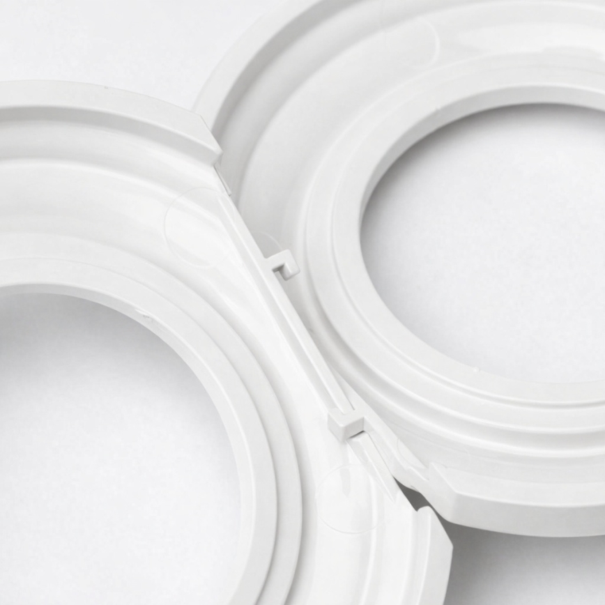 Kliklap - Retro-Abschlussrahmen aus Keramik, weiß