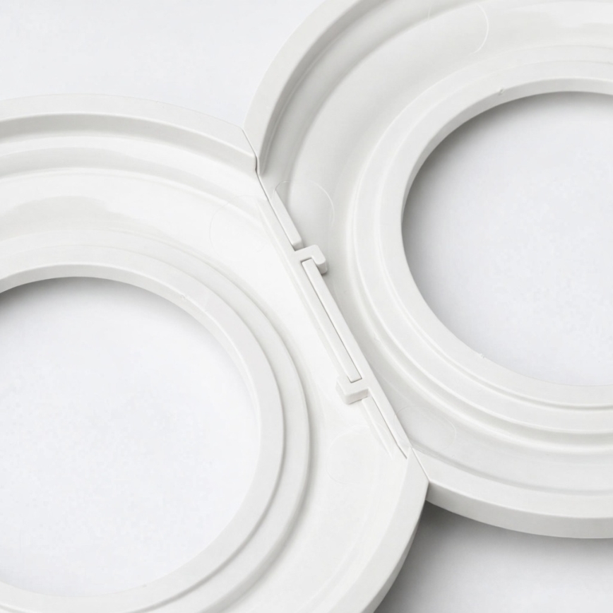 Kliklap - Retro-Abschlussrahmen aus Keramik, weiß