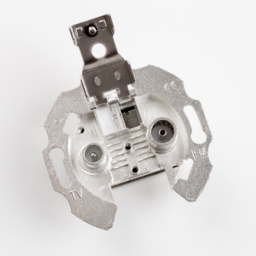 Kliklap - Retro-Anschlussdose TV+R (Enddose) mit Rahmen, beige