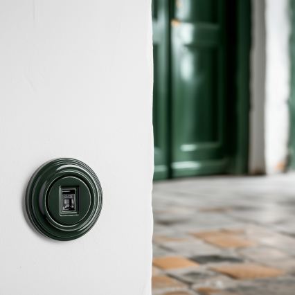 Kliklap - Retro-Datendose mit grünem Rahmen