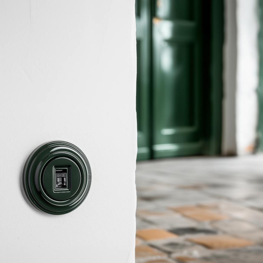 Kliklap - Retro-Datendose mit grünem Rahmen