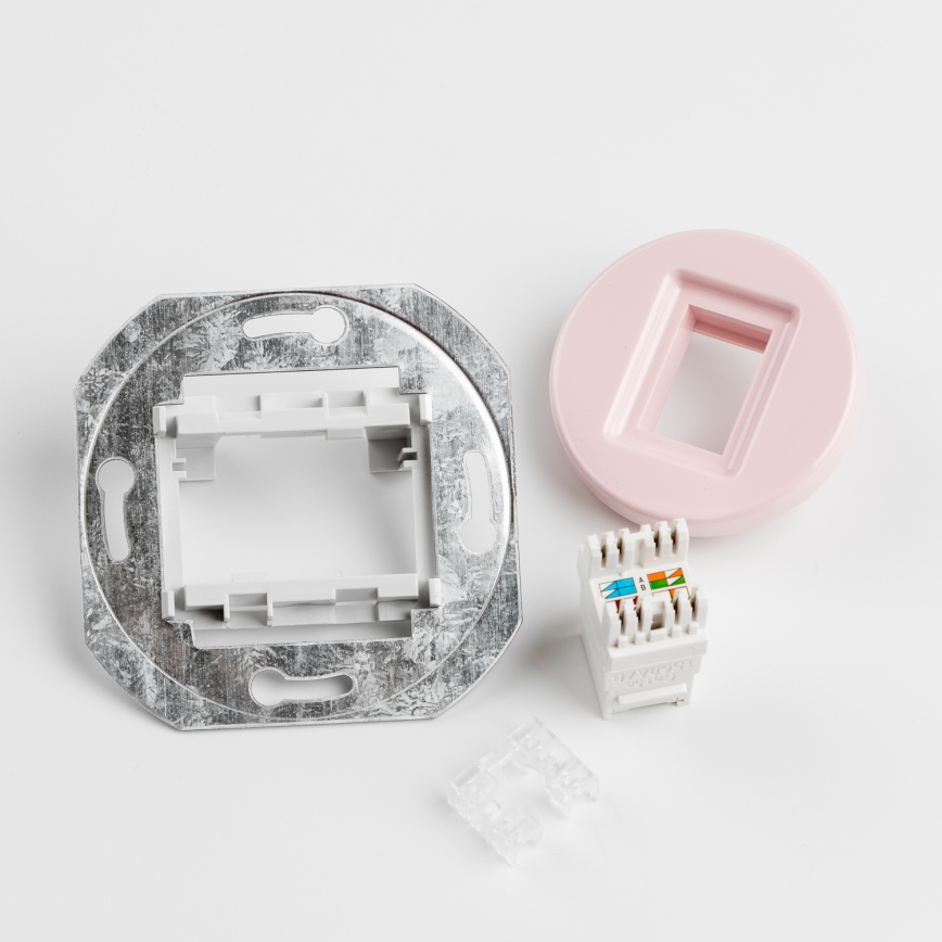 Kliklap - Retro-Datendose mit Rahmen, altrosa