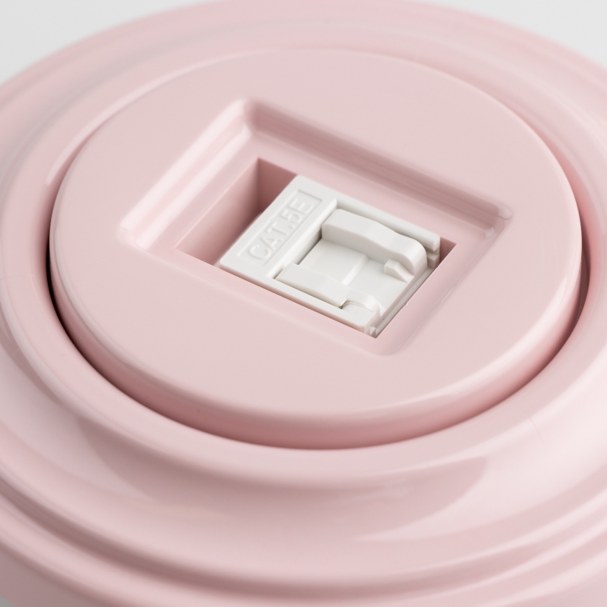 Kliklap - Retro-Datendose mit Rahmen, altrosa