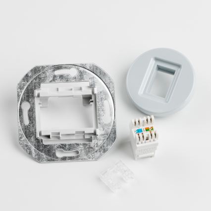 Kliklap - Retro-Datendose mit Rahmen, grau