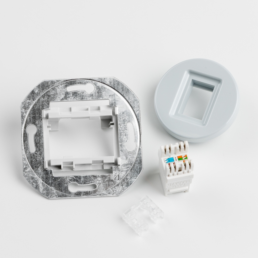 Kliklap - Retro-Datendose mit Rahmen, grau