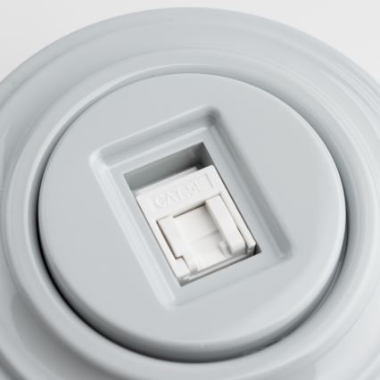 Kliklap - Retro-Datendose mit Rahmen, grau