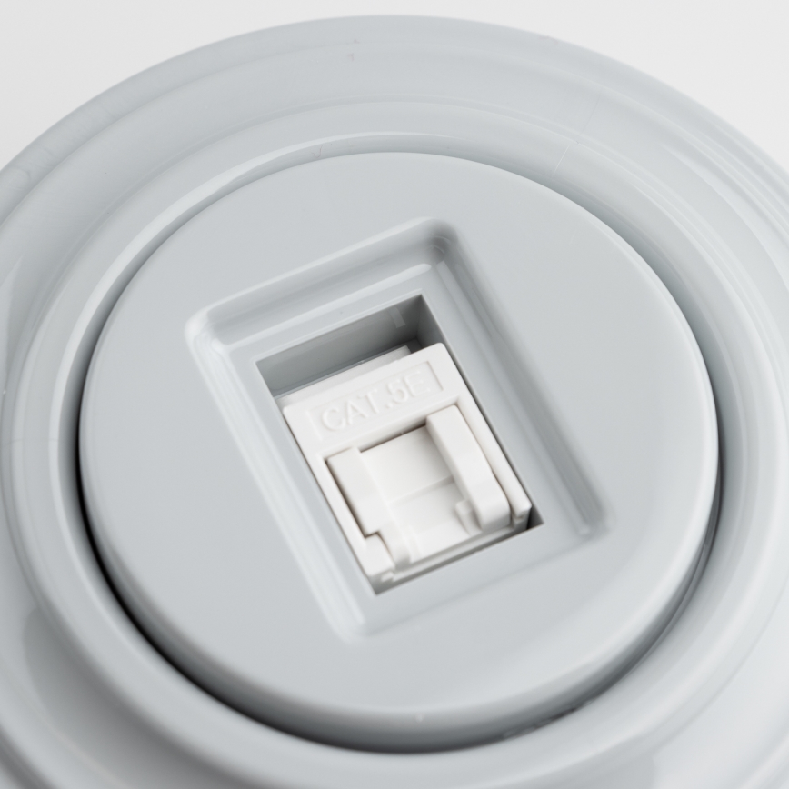 Kliklap - Retro-Datendose mit Rahmen, grau