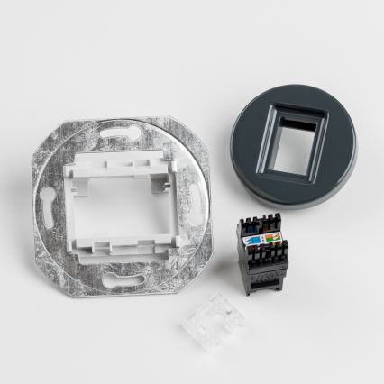 Kliklap - Retro-Datendose mit Rahmen in Anthrazit