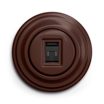 Kliklap - Retro-Datendose mit Rahmen in Braun