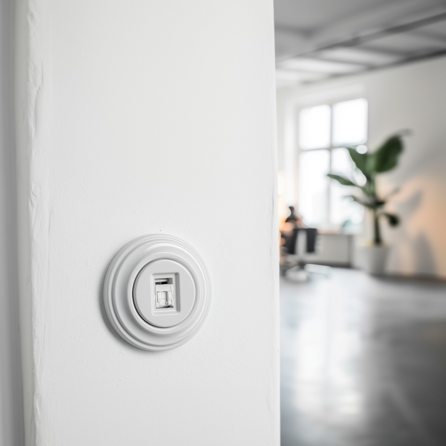 Kliklap - Retro-Datendose mit Rahmen in schneeweiß