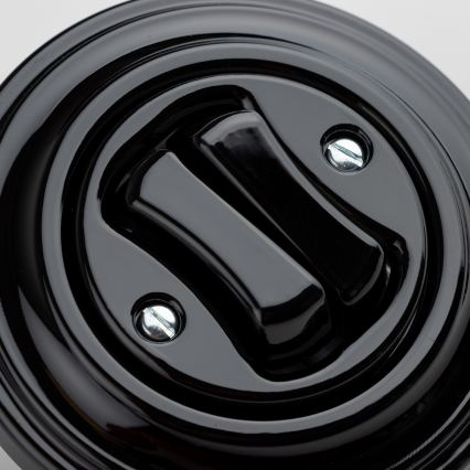 Kliklap - Retro Doppel-Taster mit Rahmen, schwarz