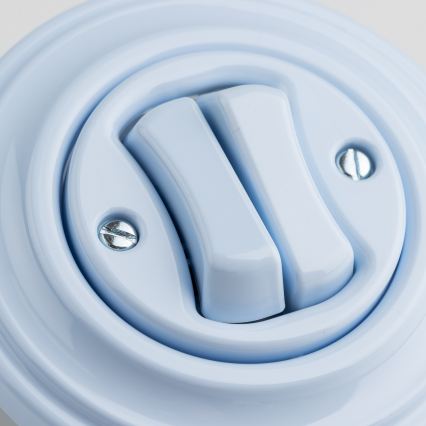 Kliklap - Retro-Doppeltaste mit Rahmen, blau