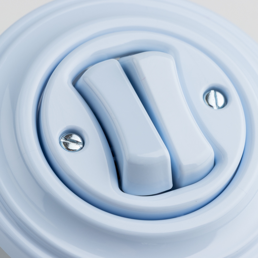 Kliklap - Retro-Doppeltaste mit Rahmen, blau