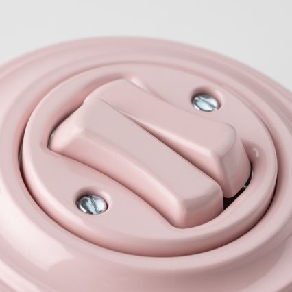 Kliklap - Retro Doppeltaster mit Rahmen altrosa