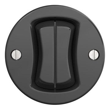 Kliklap - Retro-Doppeltaster, rahmenlos, Anthrazit