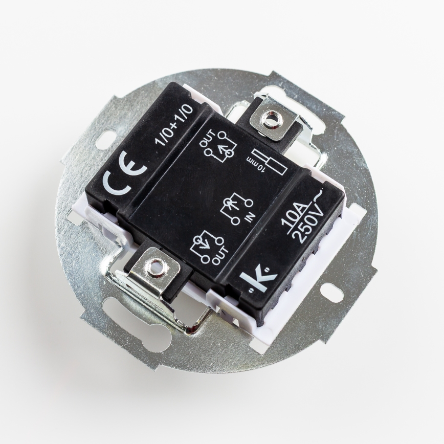 Kliklap - Retro-Doppeltaster, rahmenlos, Anthrazit