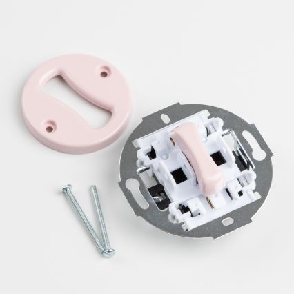 Kliklap - Retro einpoliger Schalter ohne Rahmen Nr. 1 Altrosa