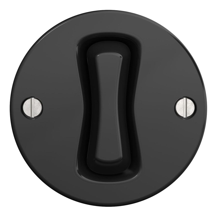 Kliklap - Retro-Einpoliger Schalter ohne Rahmen Nr. 1 Schwarz