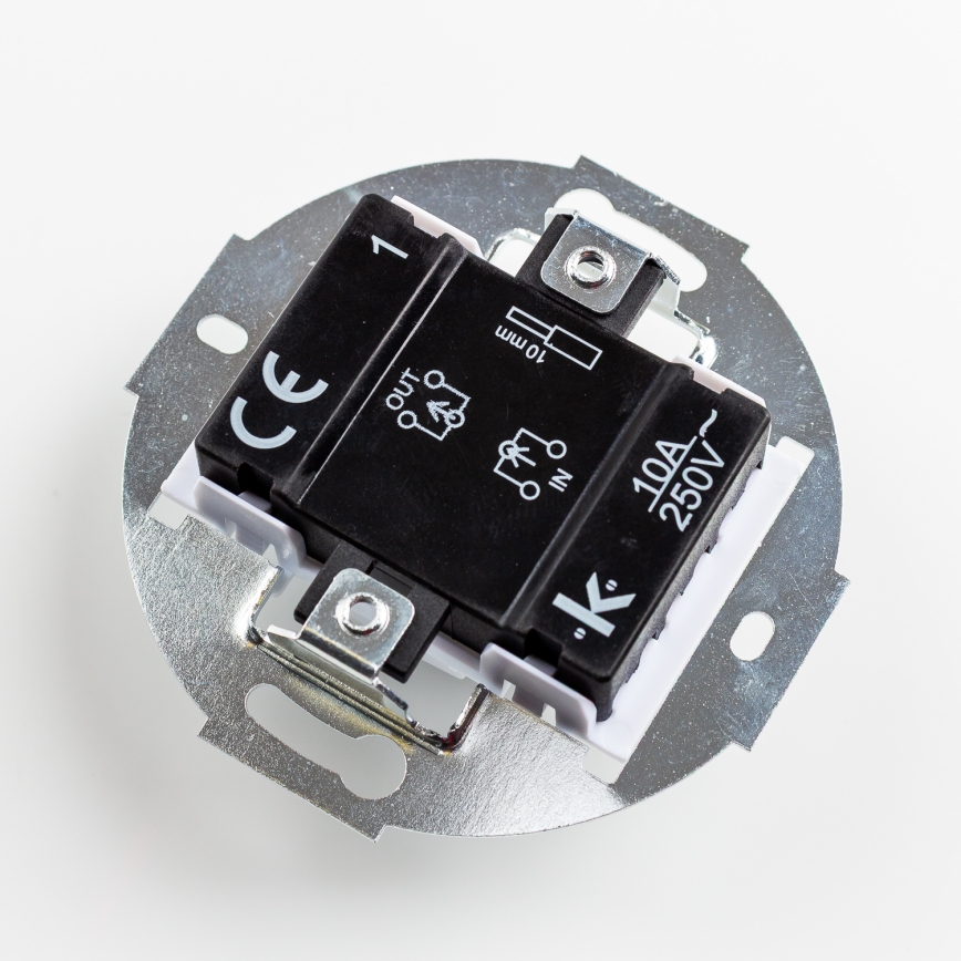 Kliklap - Retro-Einpolschalter mit Rahmen Nr. 1, Anthrazit