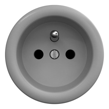 Kliklap - Retro Haussteckdose ohne Rahmen 230 V grau
