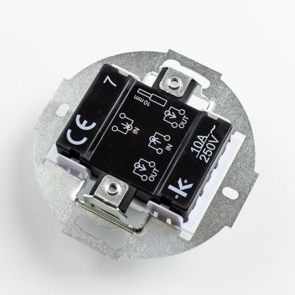 Kliklap - Retro-Kreuzschalter mit Rahmen Nr. 7, braun