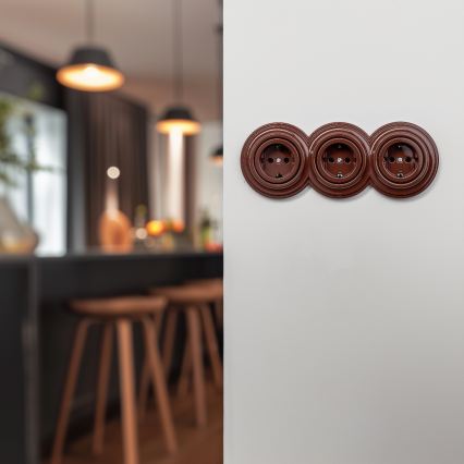 Kliklap - Retro-Mittelrahmen, braun