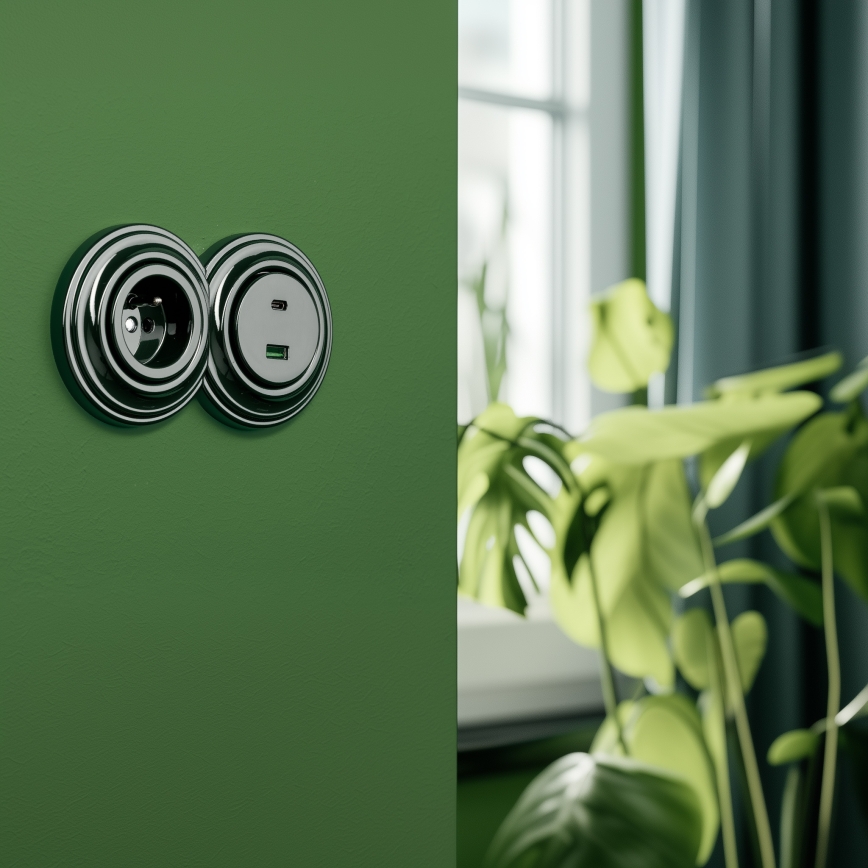 Kliklap - Retro-Rahmen, außen, grün