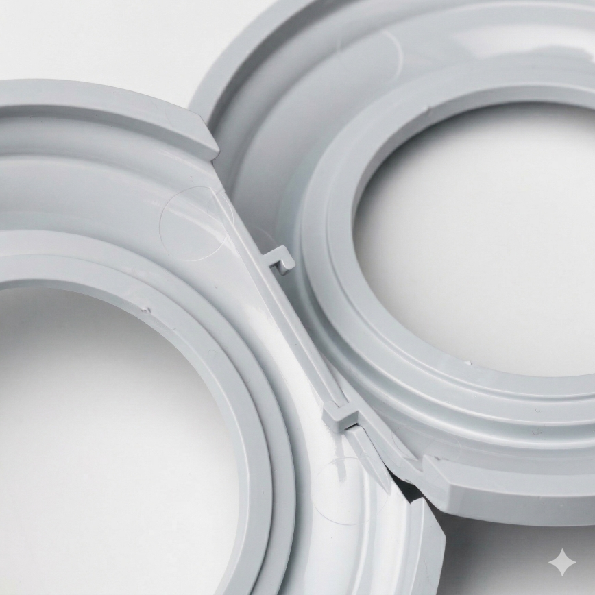 Kliklap - Retro-Rahmen, mittig, grau