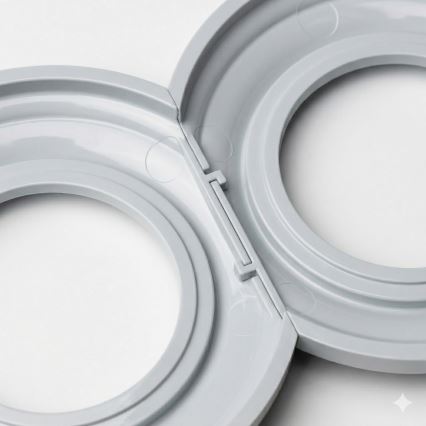 Kliklap - Retro-Rahmen, mittig, grau