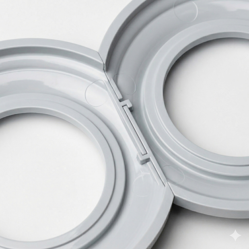 Kliklap - Retro-Rahmen, mittig, grau