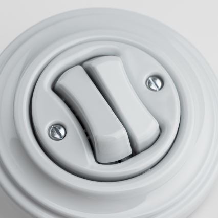 Kliklap - Retro-Serienschalter mit Rahmen Nr. 5, grau