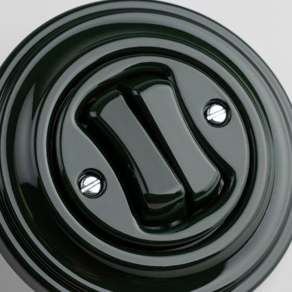 Kliklap - Retro-Serienschalter mit Rahmen Nr. 5, grün