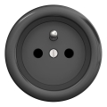 Kliklap - Retro-Steckdose für Zuhause, rahmenlos, 230V, Anthrazit
