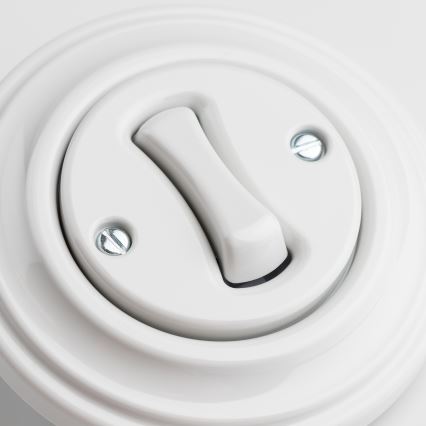 Kliklap - Retro-Taste mit Rahmen, aus weißer Keramik