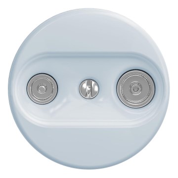 Kliklap - Retro Teilnehmerdose TV+R (durchgeschleift) ohne Rahmen blau