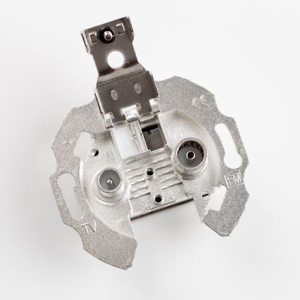 Kliklap - Retro-Teilnehmerdose TV+Radio (Abschlussdose) mit schwarzem Rahmen