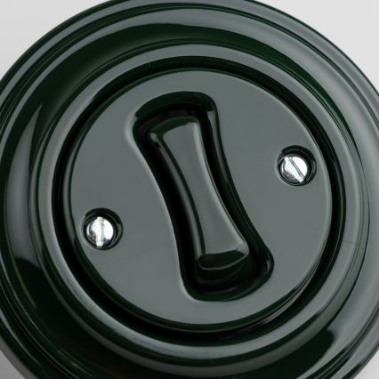 Kliklap - Retro-Treppenlichtschalter mit Rahmen Nr. 6, grün