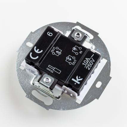 Kliklap - Retro-Treppenlichtschalter mit Rahmen Nr. 6 in Altrosa