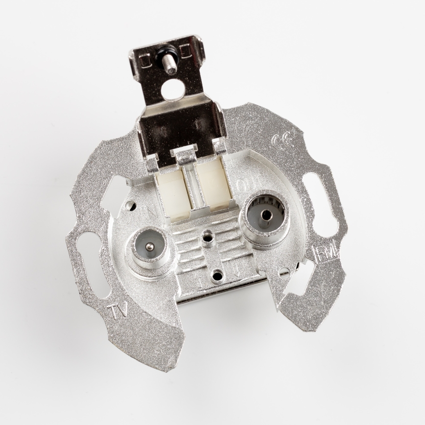 Kliklap – Retro TV/Radio-Durchgangs-Anschlussdose mit Rahmen, blau