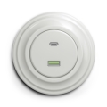 Kliklap - Retro-USB-Steckdose A+C Keramikweiß