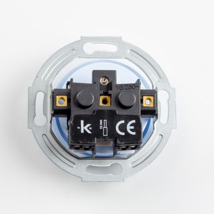 Kliklap - Retro-Wandsteckdose mit Rahmen, 230 V, blau