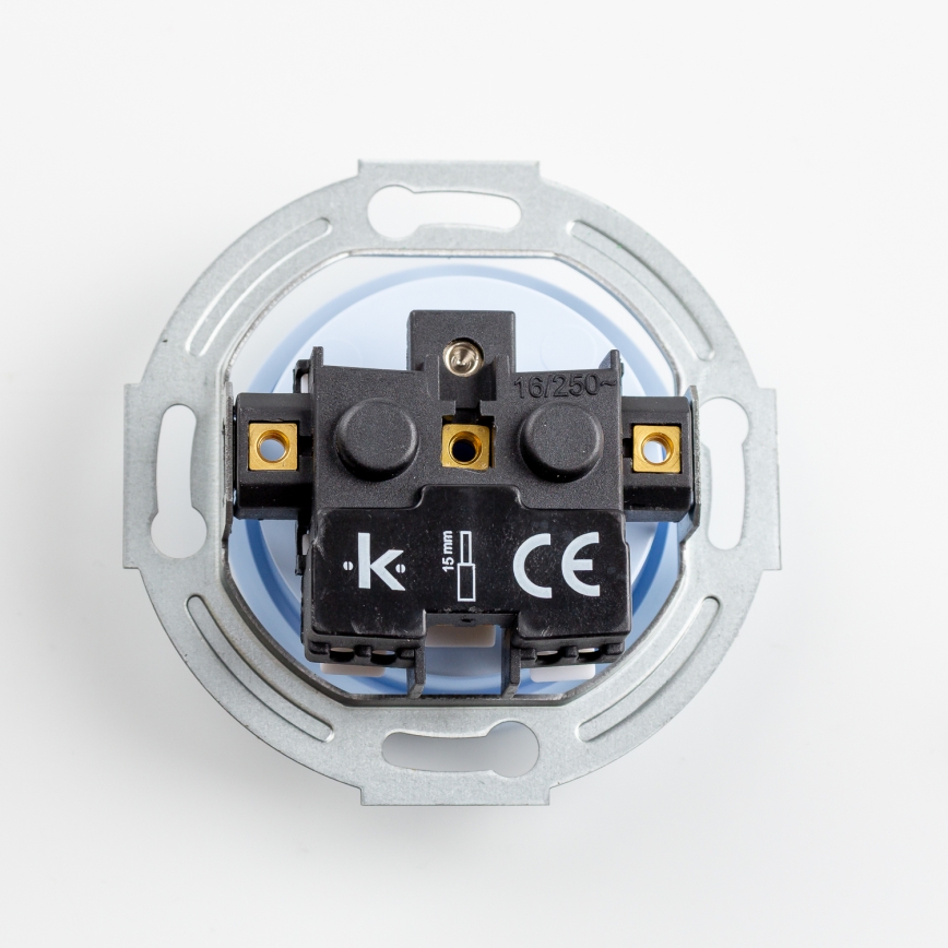 Kliklap - Retro-Wandsteckdose mit Rahmen, 230 V, blau