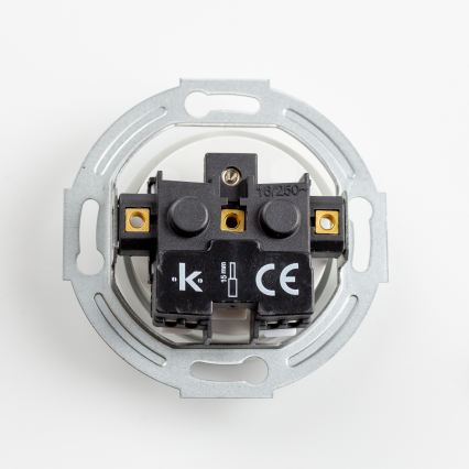 Kliklap - Retro-Wandsteckdose, rahmenlos, 230 V, Keramik, weiß