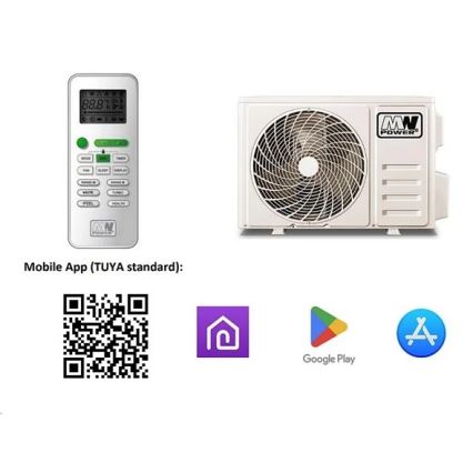 Klimaanlage 09K V1 2,6 kW Wi-Fi Tuya weiß + Fernbedienung